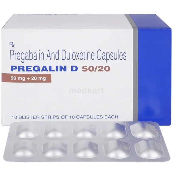 pregalin d 50/20mg capsule 10's
